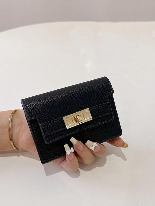 Women'S Solid Color Card Holder, Fashionable Small Pu Leather Wallet, Casual All-Match Commuter Card Bag for Work & Daily Use, Mother'S Day Gift, Pouch Bags for Women, Accessories for Vacation