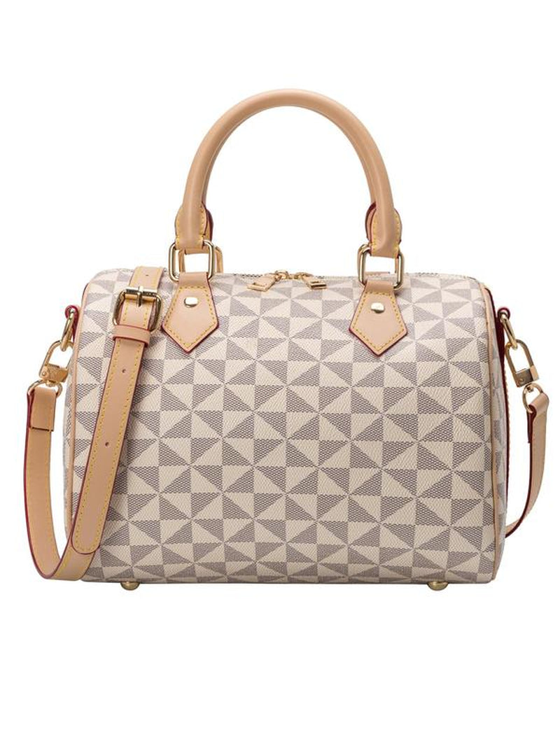 Fashionable Geometric Pattern Crossbody Bag, Lightweight Zipper Shoulder Bag with Adjustable Strap, Trendy All-Match Commuter Bag for Daily Used, Purse Women, Unique Bags, Everyday Bags, Sling Purse, Mother'S Day Gift