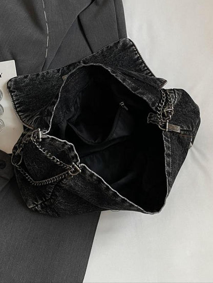 Fashion Denim Chain Purse Bag, Denim Shoulder Satchel, 2025 Casual Versatile Crossbody Bag for Women, Trendy All-Match Commuter Purse, Denim Shoulder Purse, Denim Sling Bag, Denim Handbag