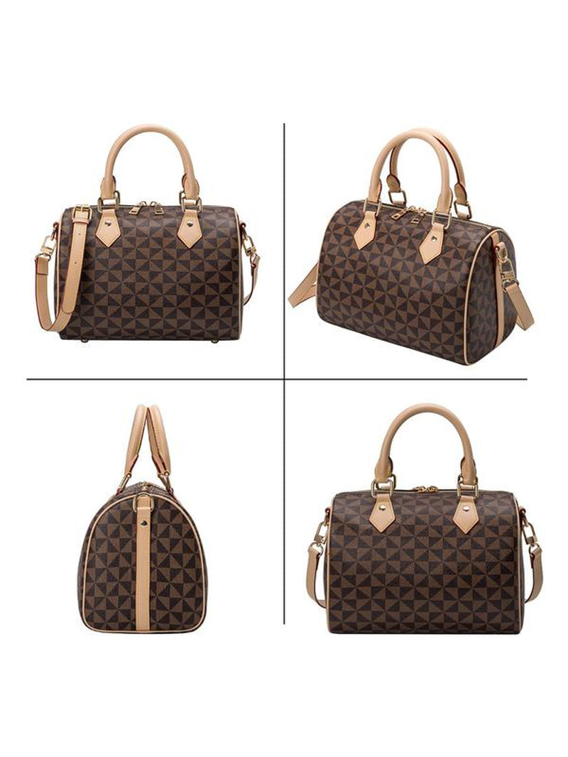 Fashionable Geometric Pattern Crossbody Bag, Lightweight Zipper Shoulder Bag with Adjustable Strap, Trendy All-Match Commuter Bag for Daily Used, Purse Women, Unique Bags, Everyday Bags, Sling Purse, Mother'S Day Gift