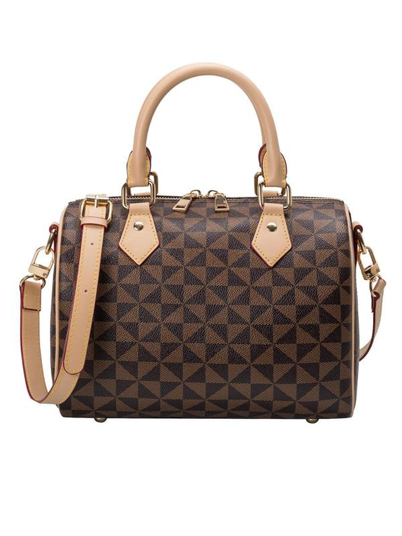 Fashionable Geometric Pattern Crossbody Bag, Lightweight Zipper Shoulder Bag with Adjustable Strap, Trendy All-Match Commuter Bag for Daily Used, Purse Women, Unique Bags, Everyday Bags, Sling Purse, Mother'S Day Gift