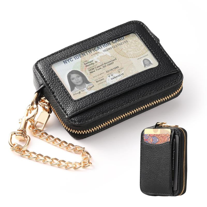 MINKARS Zip Card Case, Keychain Wallet Card Holder Coin Purse