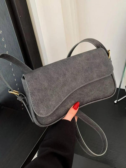 Women'S Summer Outfits 2024 Plain Color Saddle Everyday Shoulder Bag & Crossbody Bag, Elegant Magnetic Closure Flap Saddle Bag for Daily Use, Purse